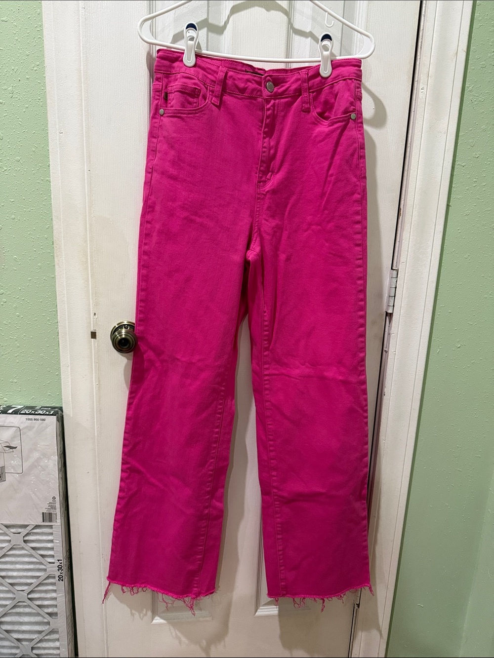 Judy Blue Hot Pink Straight Leg Jeans